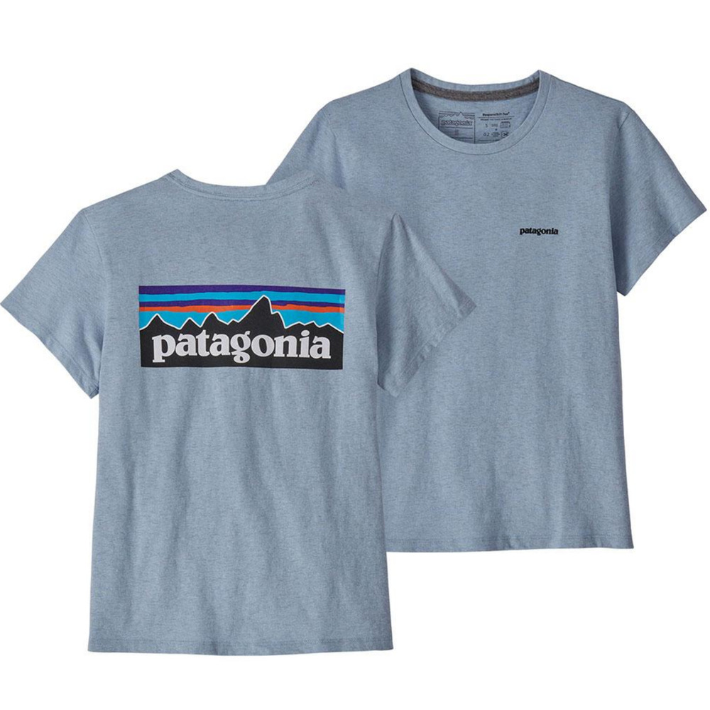 Patagonia P-6 Logo Responsible Y2K Steam Blue T-Shirt M A005389